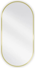 Mexen Loft oglindă de baie ovală 90 x 45 cm, ramă aurie - 9851-090-045-000-50