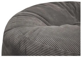 Fotoliu bean bag crem cu tapițerie din catifea reiată Roll 190 – SLOWDOWN