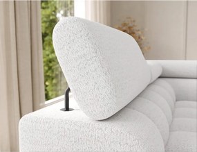 Colțar crem extensibil cu tapițerie din țesătură bouclé (cu colț pe partea stângă/în formă de "U") Feraria – ELTAP