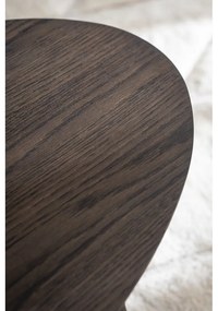 Măsuță de cafea maro închis cu aspect de lemn de stejar 65x130 cm Yumi – Rowico