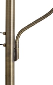 Lampă clasică de podea bronz cu sticlă opal 2 lumini - Katarina