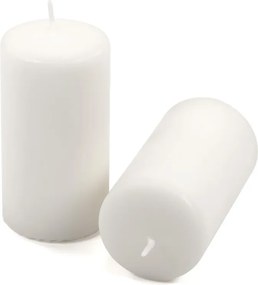 Set de lumânări pilon, 11,5 cm, Ø 6 cm, alb, 6 buc.