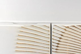 Comoda design vintage GOLDEN SUNSET 180cm Mango alb