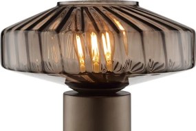 Brilliant - Lampă de masă LYN 1xE27/20W/230V maro/maro fumuriu