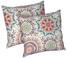 Set 2 perne Kantha, microfibra matlasata Alcam, 70X70 cm