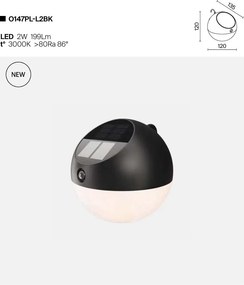 Lampa solara cu senzor de miscare IP65 Lactea