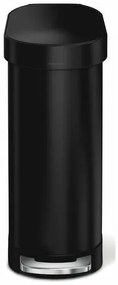Simplehuman Coș de gunoi oval cu pedală și cadrudin oțel inoxidabil Slim 45 l, negru