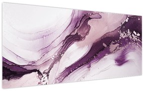 Tablou - Artă fluidă violet (120x50 cm)