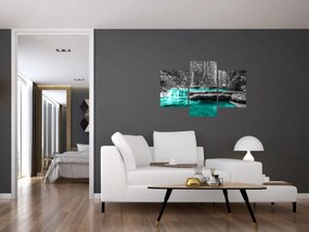 Tablou - Râul de iarnă (90x60 cm)