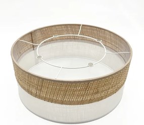 Plafonieră SIRJA DOUBLE BOHO, 2xE14/15W/230V, Ø 35 cm, bej/alb