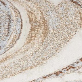 60x100 cm Covor premium Copper, 70% Polyester și 30% Polipropilenă, Design Modern, Crem/Auriu, Densitate 2500 gr/m2, EFHE7831003