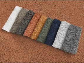 Colțar portocaliu extensibil/cu spațiu de depozitare cu tapițerie din țesătură bouclé (cu colț pe partea stângă/cu șezlong) Montaigne – Bobochic Paris