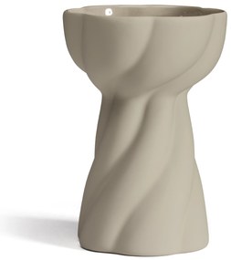 Vasă Twist Bulb 12cm, culoare nisip - COOEE