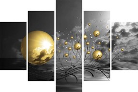 Tabloul bilelor în ocru (150x105 cm)