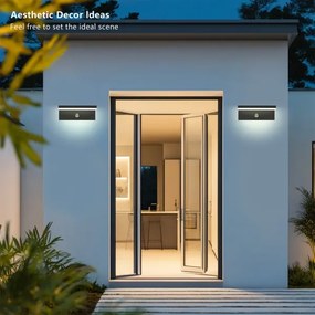 Brilagi-LED Aplica de exterior cu senzor TESSI LED/10W/230V neagră IP54