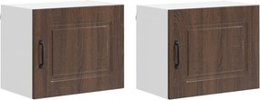 vidaXL Dulap de bucătărie Kalmar 2 pcs Stejar închis 50 x 31 x 40 cm