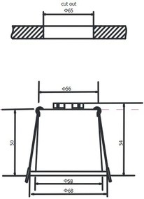 Spot incastrabil design modern Reif alb MYDL049-01W
