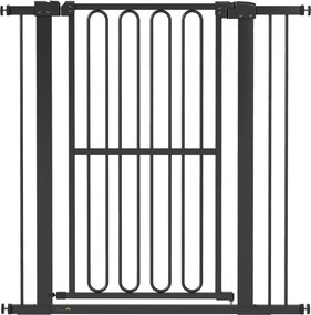 PawHut Grilaj protecție ușă pentru câini, 76-104 cm barieră fără găurire, grilaj scări | Aosom Romania