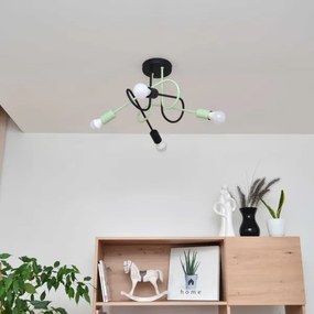 Lustră aplicată OXFORD 4xE27/15W/230V negru/verde