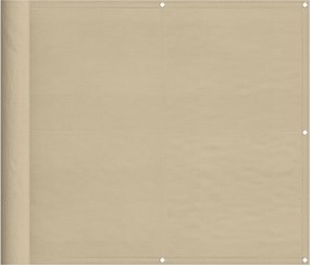 vidaXL Paravan de balcon, bej, 90x1000 cm, 100% poliester oxford