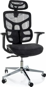 Scaun birou EQ-1, negru, plasă, 71x48x112 cm