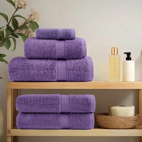 vidaXL Prosoape de baie 2 pcs Mov 15 x 21 cm Bumbac