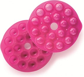 Forma de copt Lekue 1010174, Ø25x4,3 cm, -60°C/+220°C, Silicon platinat, Roz