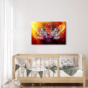 Tablou - Merkaba cu aripi, abstracție (90x60 cm)