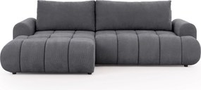 Colțar extensibil pentru dormit Lutario Mini stânga - chenille gri Vibe 95
