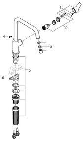 GROHE START 30470DC0 - Baterie pentru chiuvetă, 310 mm, inox