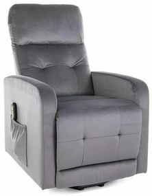 Fotoliu Otus II velvet gri Blu14 H100 cm