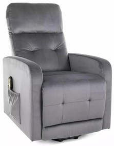 Fotoliu Otus II velvet gri Blu14 H100 cm