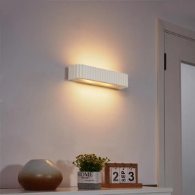 Lampă de perete scandinavă bej dreptunghiulară cu 2 lumini - Plaster