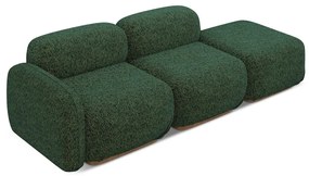 Șezlong modular verde închis (cu colț pe partea stângă) Ailani – Makamii