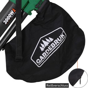 Gardebruk WOLF 104048 Aspirator electric de frunze 3 în 1 negru/verde