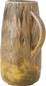 Carafă din ceramică artizanală, maro antichizat, finisaj patinat, 15×21 cm, „Lacey"