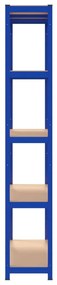 Raft depozitare cu 5 niveluri, albastru, otellemn prelucrat