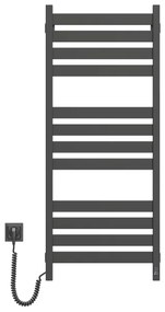 Radiator de baie tip scară LARGO cu termostat 541W/230V 120,6 cm IP44 negru stânga