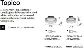 Plafoniera LED moderna Topico pl d35