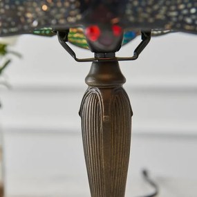 Endon 64088 - Lampă de masă Tiffany DRAGONFLY 1xE14/40W/230V Ø 20 cm