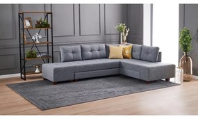 Canapea Tip Coltar Extensibil Manama Corner Sofa Bed Right - Grey