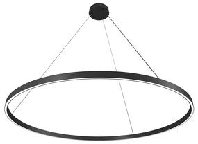 Lustra LED suspendata design modern Rim negru 120cm