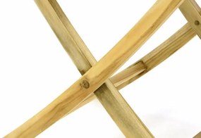 Masă de grădină pliabilă DIVERO - lemn de tec netratat - 80