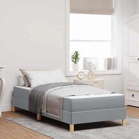 vidaXL Pat cu arcuri Taupe, Maro 80 x 200 cm Țesătură, Lemn Ingineresc