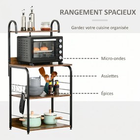 HOMCOM Dulap cu Rafturi pentru Bucătărie, Etajeră Spațioasă 60x40x125 cm, Design Modern, Soluție Depozitare Eficientă | Aosom Romania