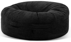 Fotoliu bean bag negru cu tapițerie din catifea reiată Roll 135 – SLOWDOWN