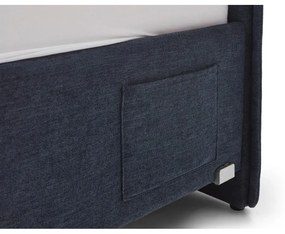 Pat pentru copii albastru închis tapițat fără somieră 90x200 cm Fun – Meise Möbel