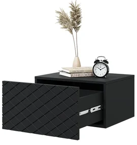 Set de noptiere suspendate Scalia 50 1S 2 buc. - negru mat