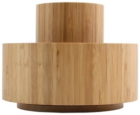 Organizator de baie în culoare naturală pentru cosmetice/rotativ, din bambus Isalys – MSV