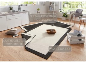 Covor adecvat pentru exterior NORTHRUGS Panama, 120 x 170 cm, negru - crem
